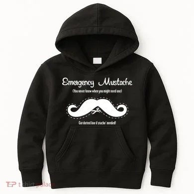 Emergency Mustache Kids Hoodie