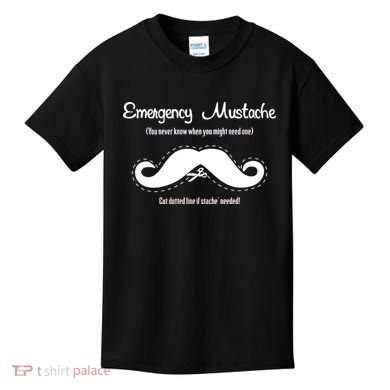 Emergency Mustache Kids T-Shirt