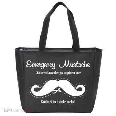 Emergency Mustache Tote Bag