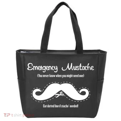 Emergency Mustache Tote Bag