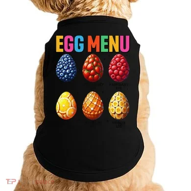 Egg Menu Fruit-Flavored Eggs Funny Easter Day Hunt Eggs Doggie Tank