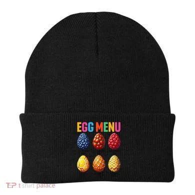Egg Menu Fruit-Flavored Eggs Funny Easter Day Hunt Eggs Beanie