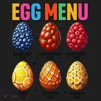 Egg Menu Fruit-Flavored Eggs Funny Easter Day Hunt Eggs Hat thumb 2