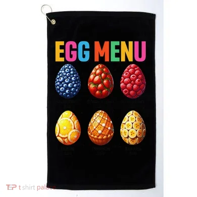 Egg Menu Fruit-Flavored Eggs Funny Easter Day Hunt Eggs Golf Towel