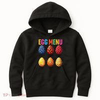 Egg Menu Fruit-Flavored Eggs Funny Easter Day Hunt Eggs Kids Hoodie thumb 0