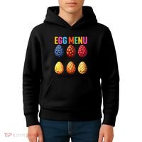 Egg Menu Fruit-Flavored Eggs Funny Easter Day Hunt Eggs Kids Hoodie thumb 4