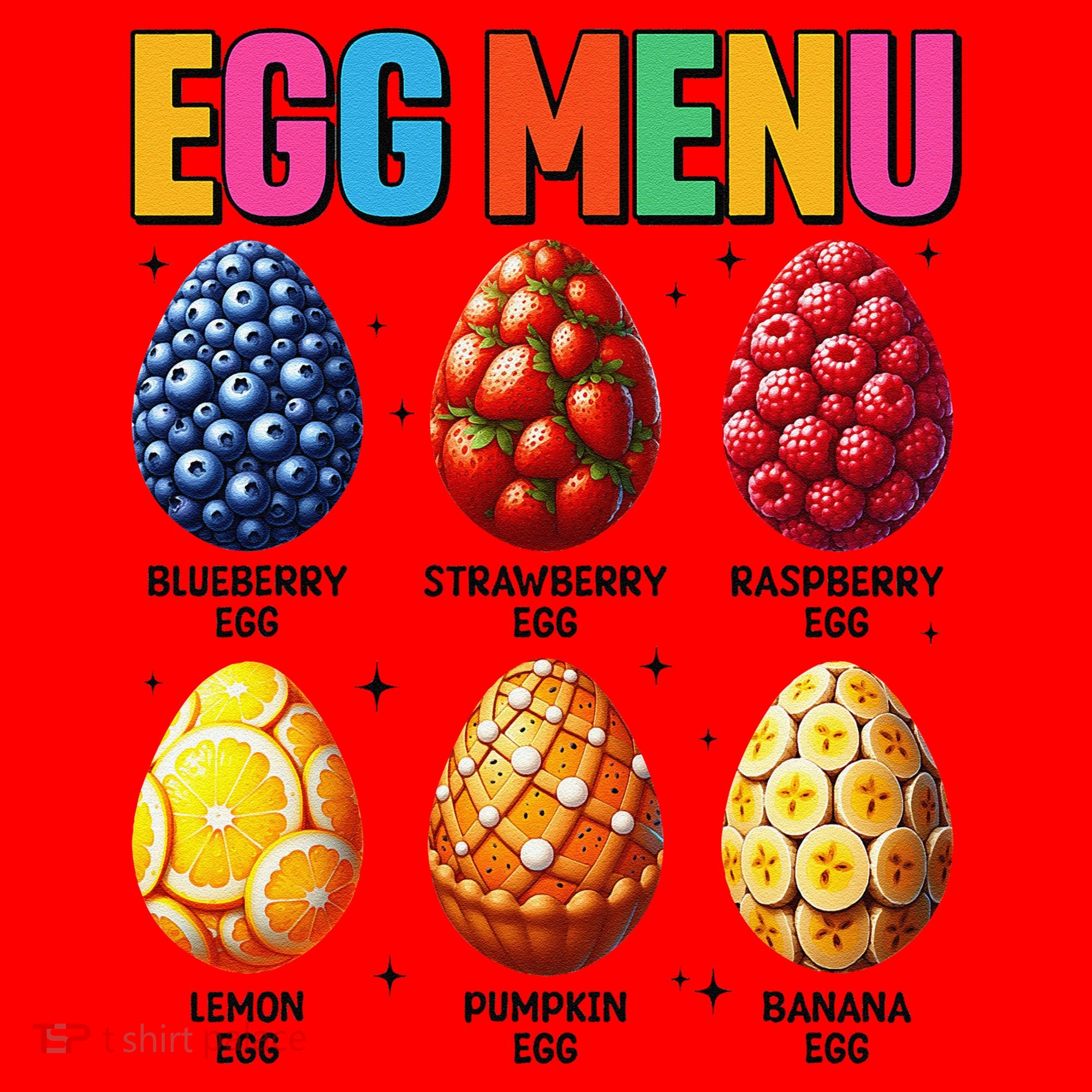 Egg Menu Fruit-Flavored Eggs Funny Easter Day Hunt Eggs Santa Hat