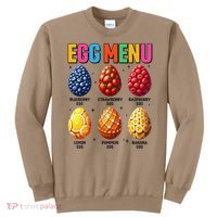 Egg Menu Fruit-Flavored Eggs Funny Easter Day Hunt Eggs Sweatshirt thumb 0