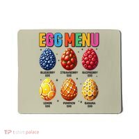 Egg Menu Fruit-Flavored Eggs Funny Easter Day Hunt Eggs Mousepad thumb 0