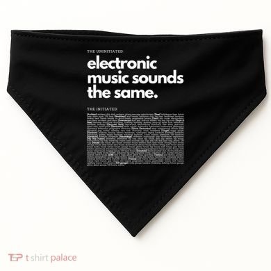 Electronic Music Genre Funny Techno Active USA-Made Doggie Bandana