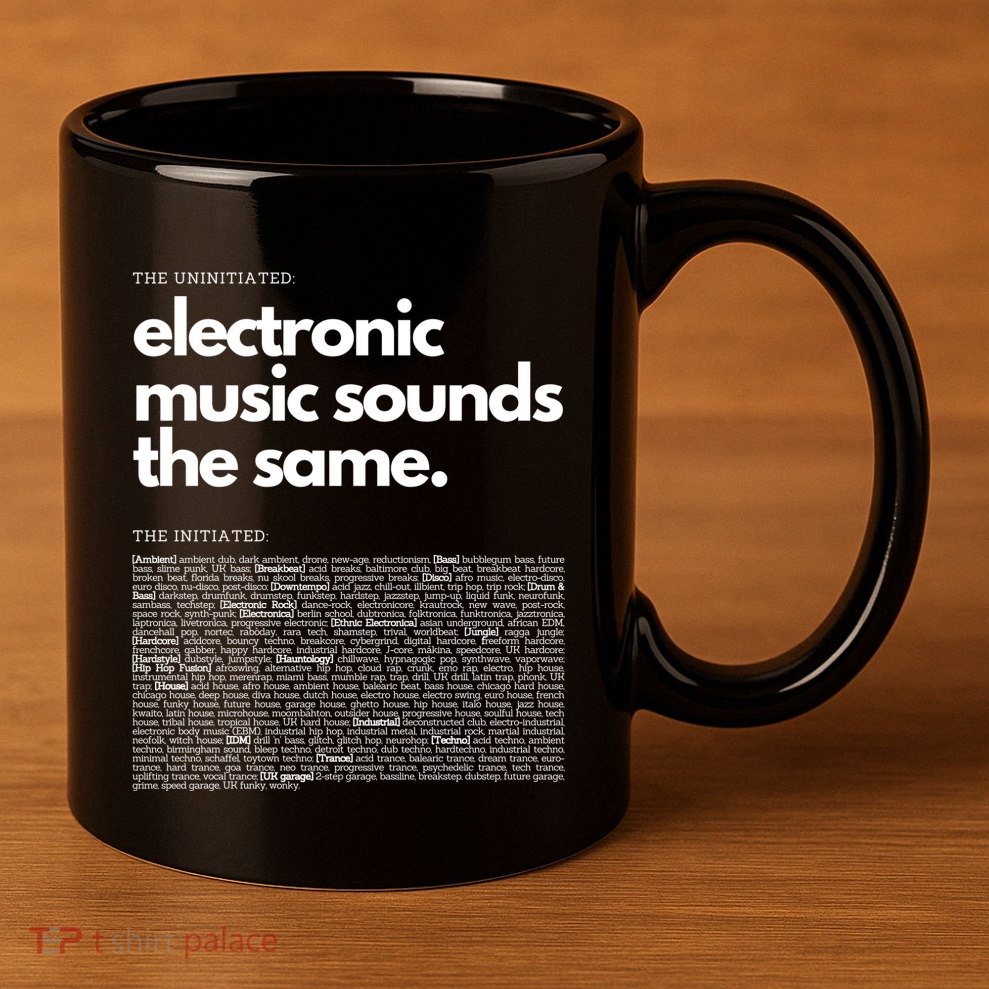 Electronic Music Genre Funny Techno Active 11oz C Handle Ceramic Mug