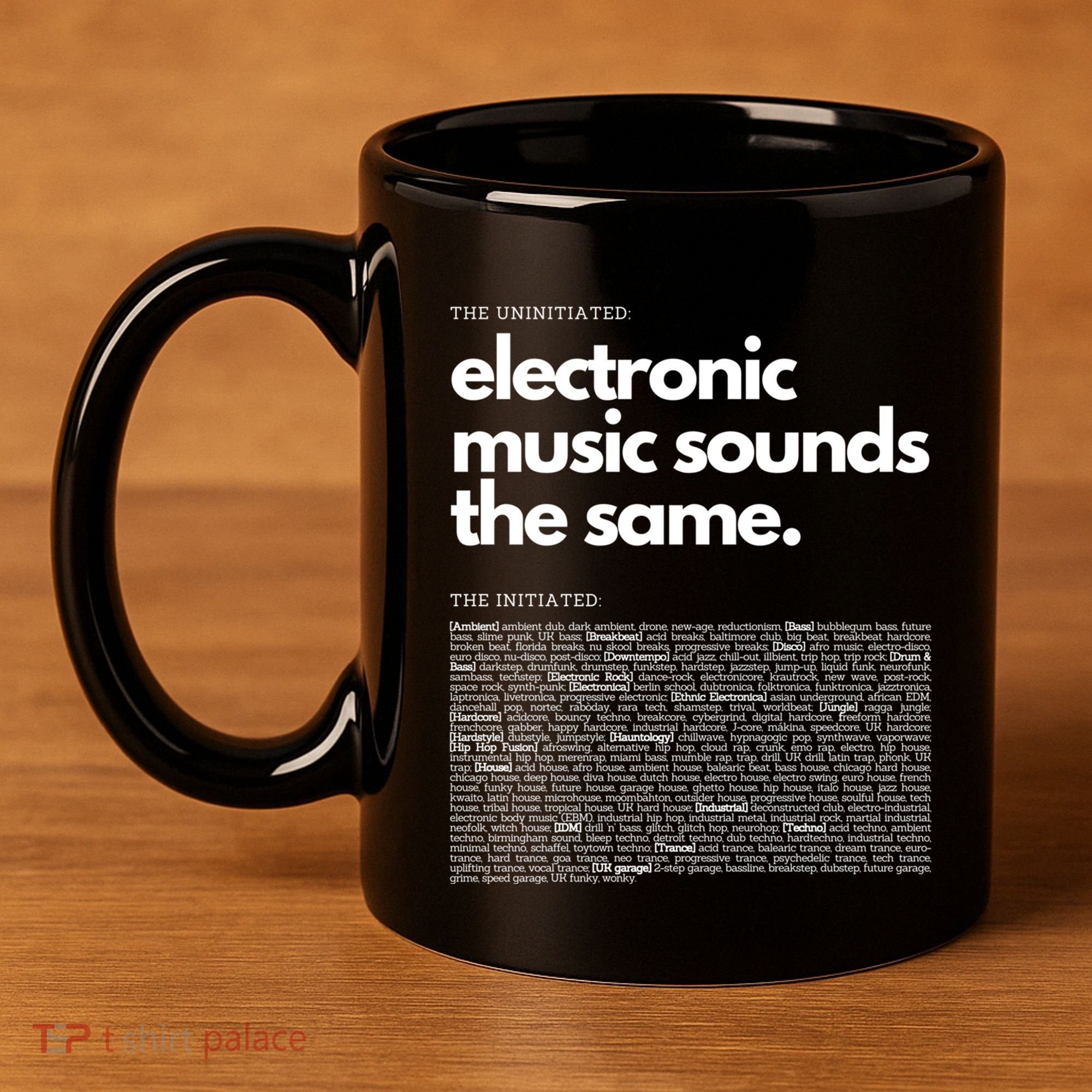 Electronic Music Genre Funny Techno Active 11oz C Handle Ceramic Mug