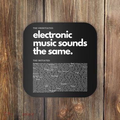 Electronic Music Genre Funny Techno Active Coaster