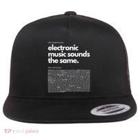 Electronic Music Genre Funny Techno Active Flat Bill Trucker Hat thumb 0