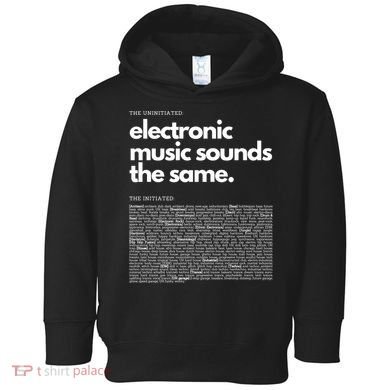 Electronic Music Genre Funny Techno Active Toddler Hoodie