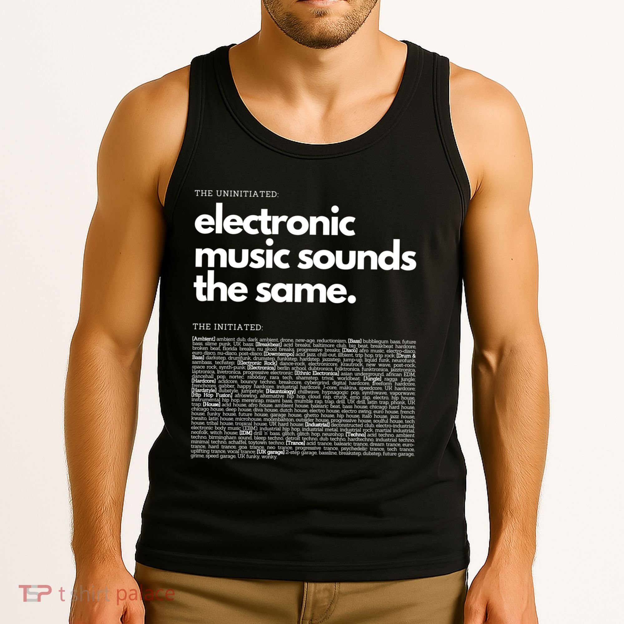 Electronic Music Genre Funny Techno Active Tank Top