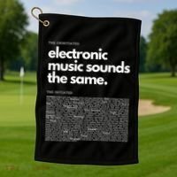 Electronic Music Genre Funny Techno Active Golf Towel thumb 1