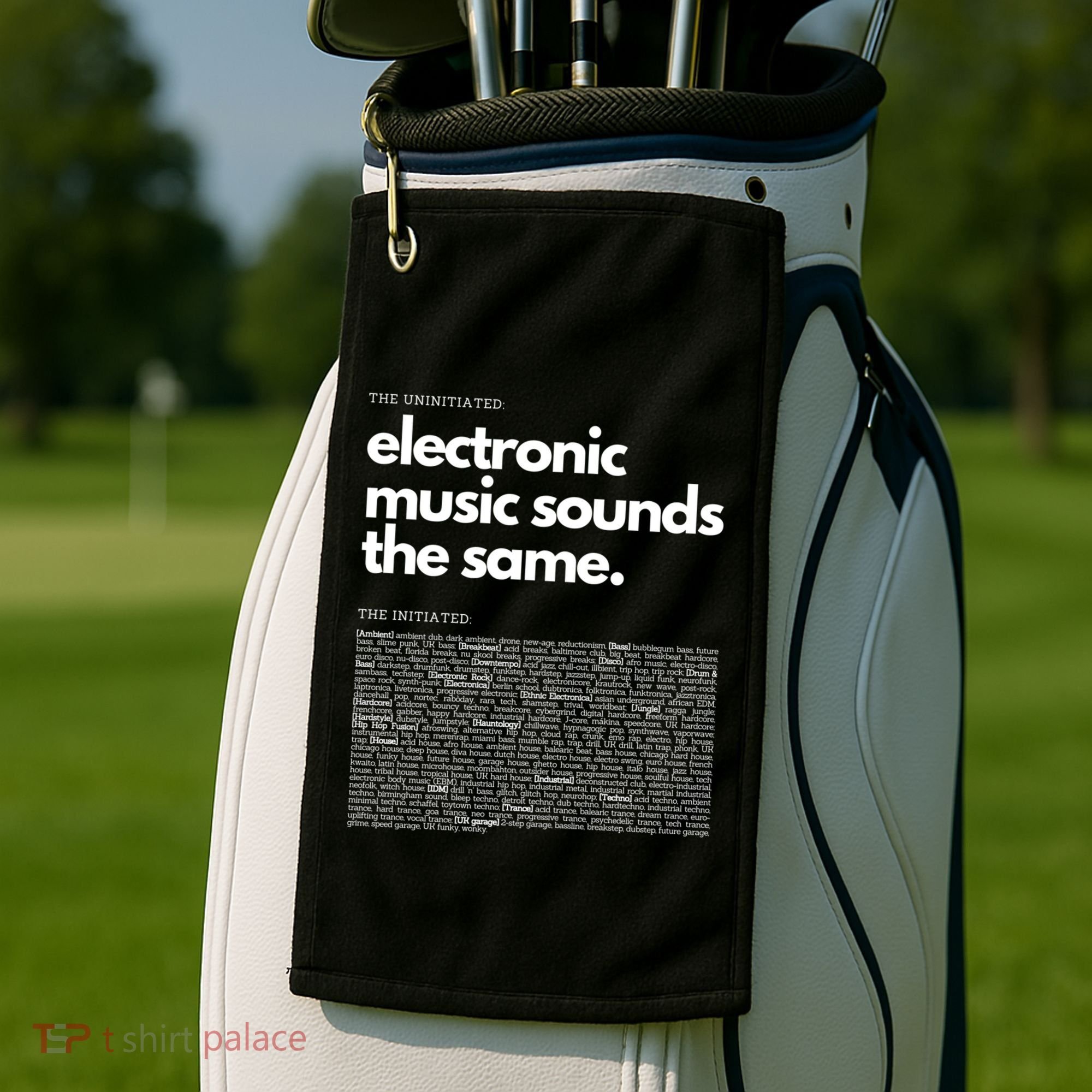 Electronic Music Genre Funny Techno Active Golf Towel