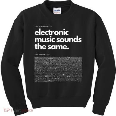 Electronic Music Genre Funny Techno Active Kids Sweatshirt
