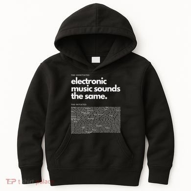 Electronic Music Genre Funny Techno Active Kids Hoodie