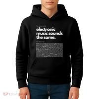 Electronic Music Genre Funny Techno Active Kids Hoodie thumb 4