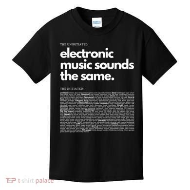 Electronic Music Genre Funny Techno Active Kids T-Shirt