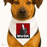 Elon Musk Gift USA-Made Doggie Bandana thumb 1