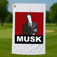 Elon Musk Gift Golf Towel thumb 1