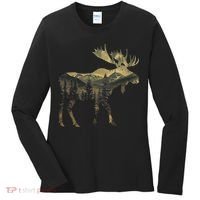 Elk Mountains Hiking Camping Alaska Nature Lovers Women's Long Sleeve Shirt thumb 0