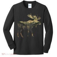 Elk Mountains Hiking Camping Alaska Nature Lovers Kids Long Sleeve Shirt thumb 0