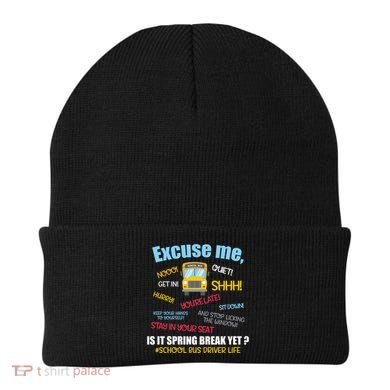 Excuse Me Is It Spring Break Yet? Funny School Bus Driver Cute Gift Beanie
