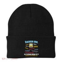 Excuse Me Is It Spring Break Yet? Funny School Bus Driver Cute Gift Beanie thumb 0