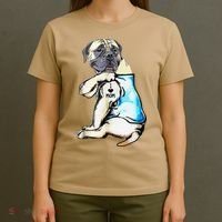 English Mastiff I Love Mom Funny English Mastiff Tattooed T-Shirt thumb 4