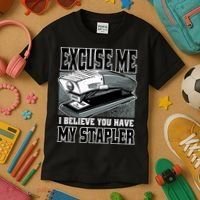Excuse Me I Believe You Have My Stapler Kids T-Shirt thumb 3