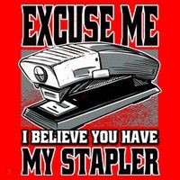 Excuse Me I Believe You Have My Stapler Santa Hat thumb 1