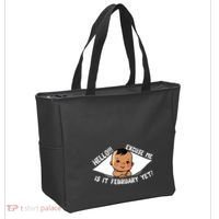 Excuse Me Is It February Yet Pregnancy Pregnant Mom To Be Tote Bag thumb 2