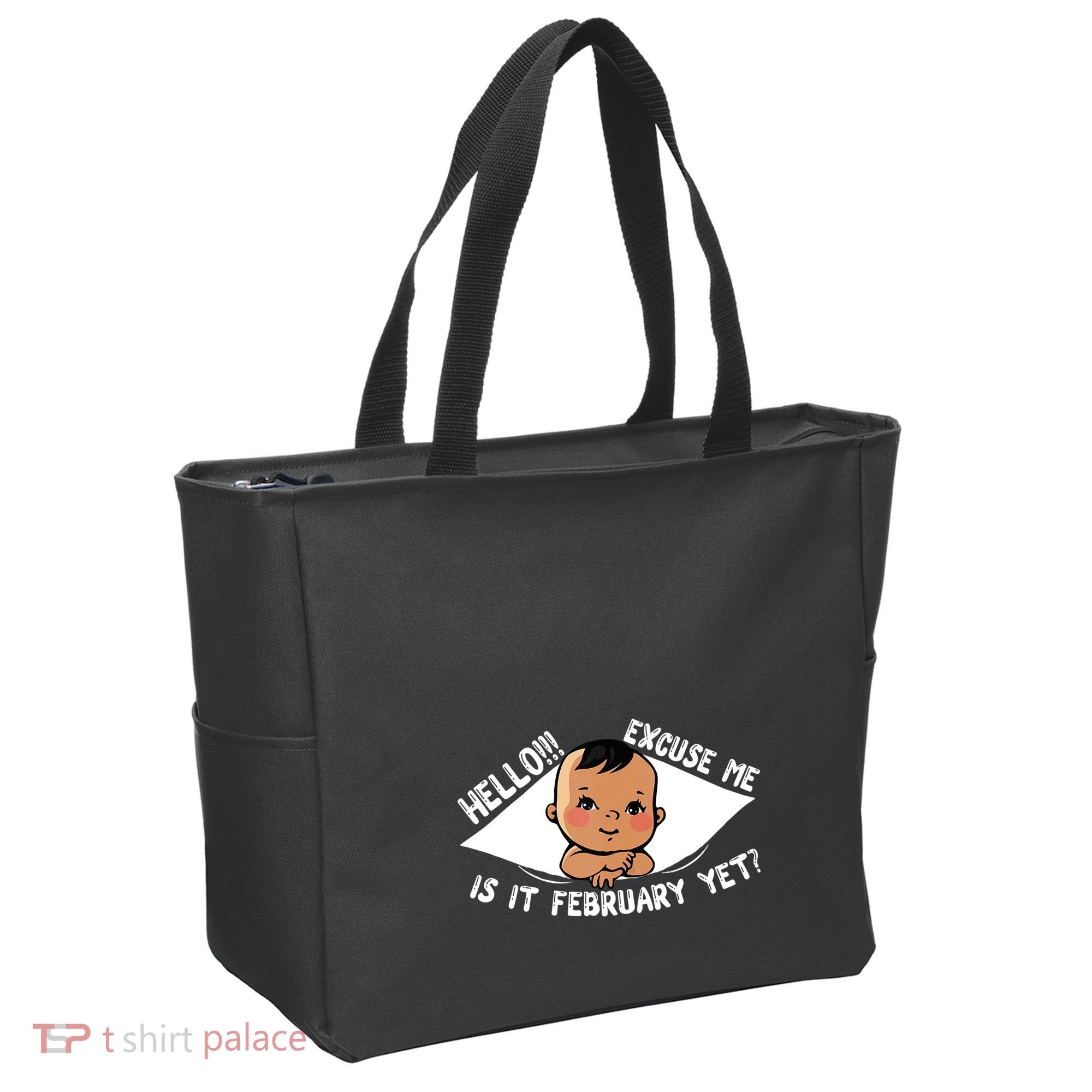 Excuse Me Is It February Yet Pregnancy Pregnant Mom To Be Tote Bag