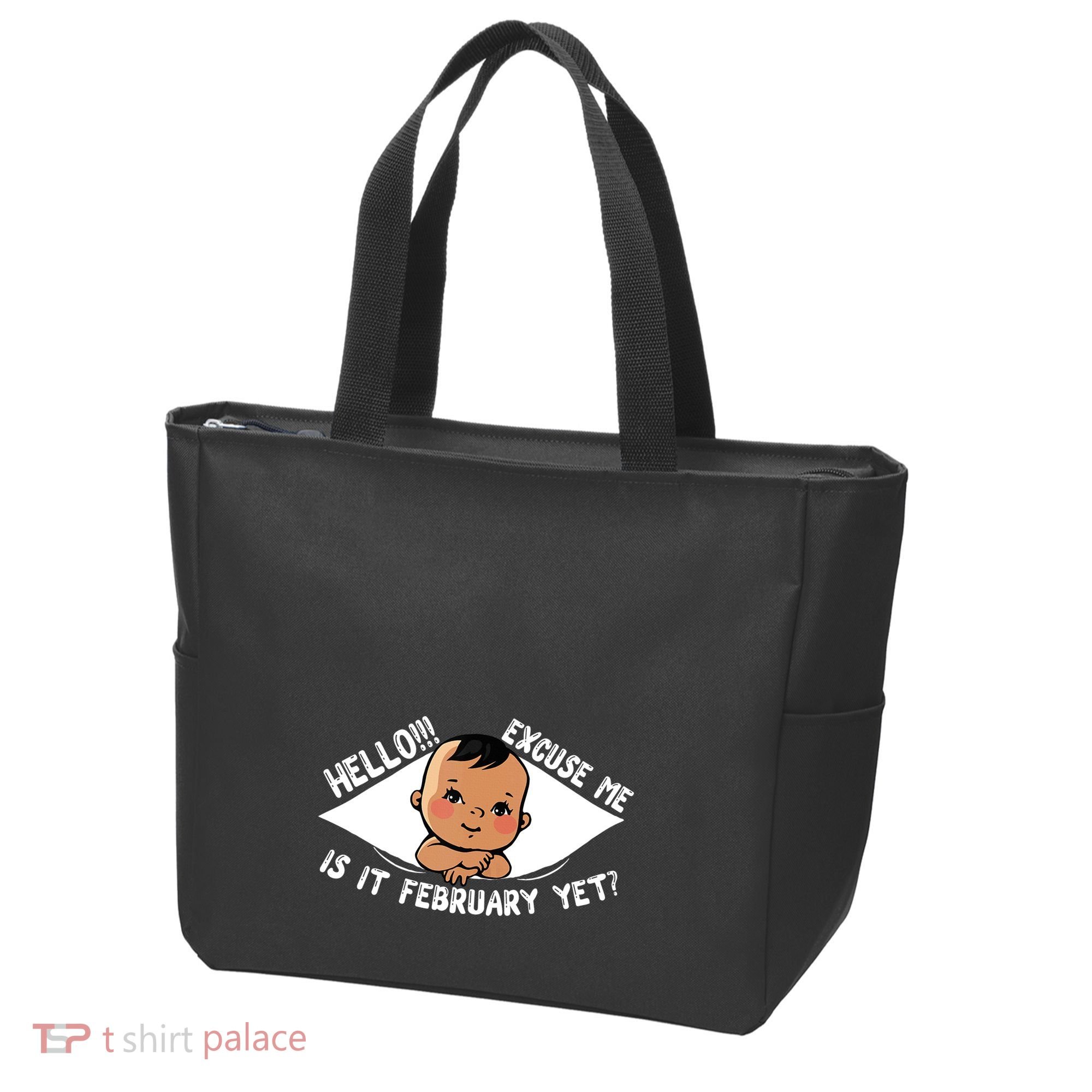 Excuse Me Is It February Yet Pregnancy Pregnant Mom To Be Tote Bag