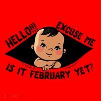 Excuse Me Is It February Yet Pregnancy Pregnant Mom To Be Santa Hat thumb 1
