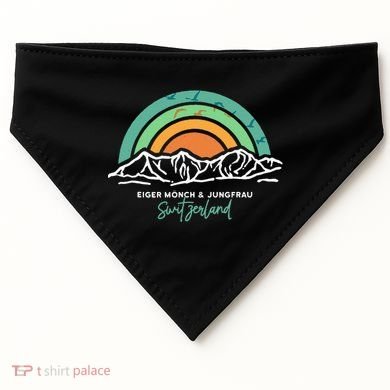 Eiger MöNch Jungfrau Eiger Monk Virgin Mountain Switzerland USA-Made Doggie Bandana