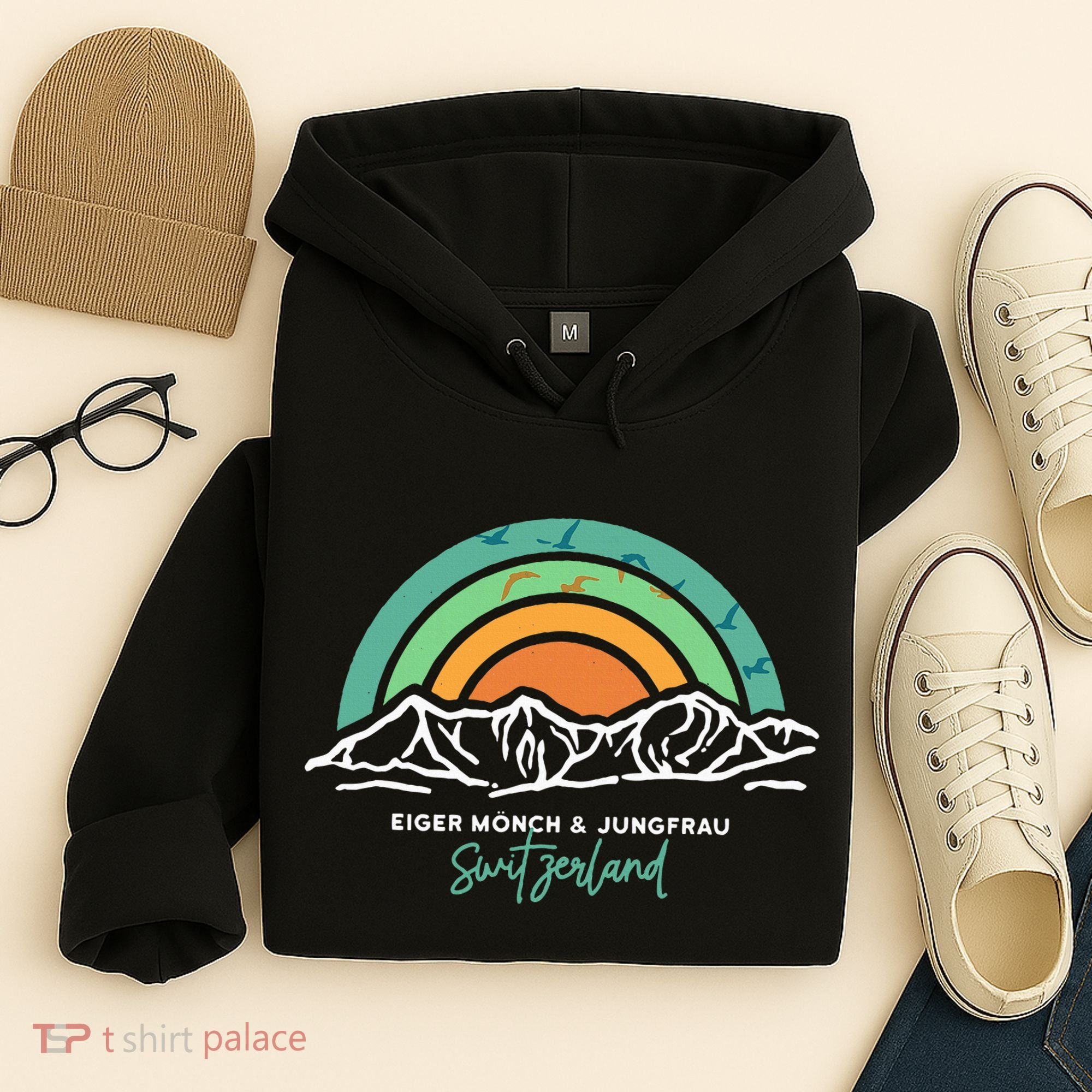 Eiger MöNch Jungfrau Eiger Monk Virgin Mountain Switzerland Hoodie
