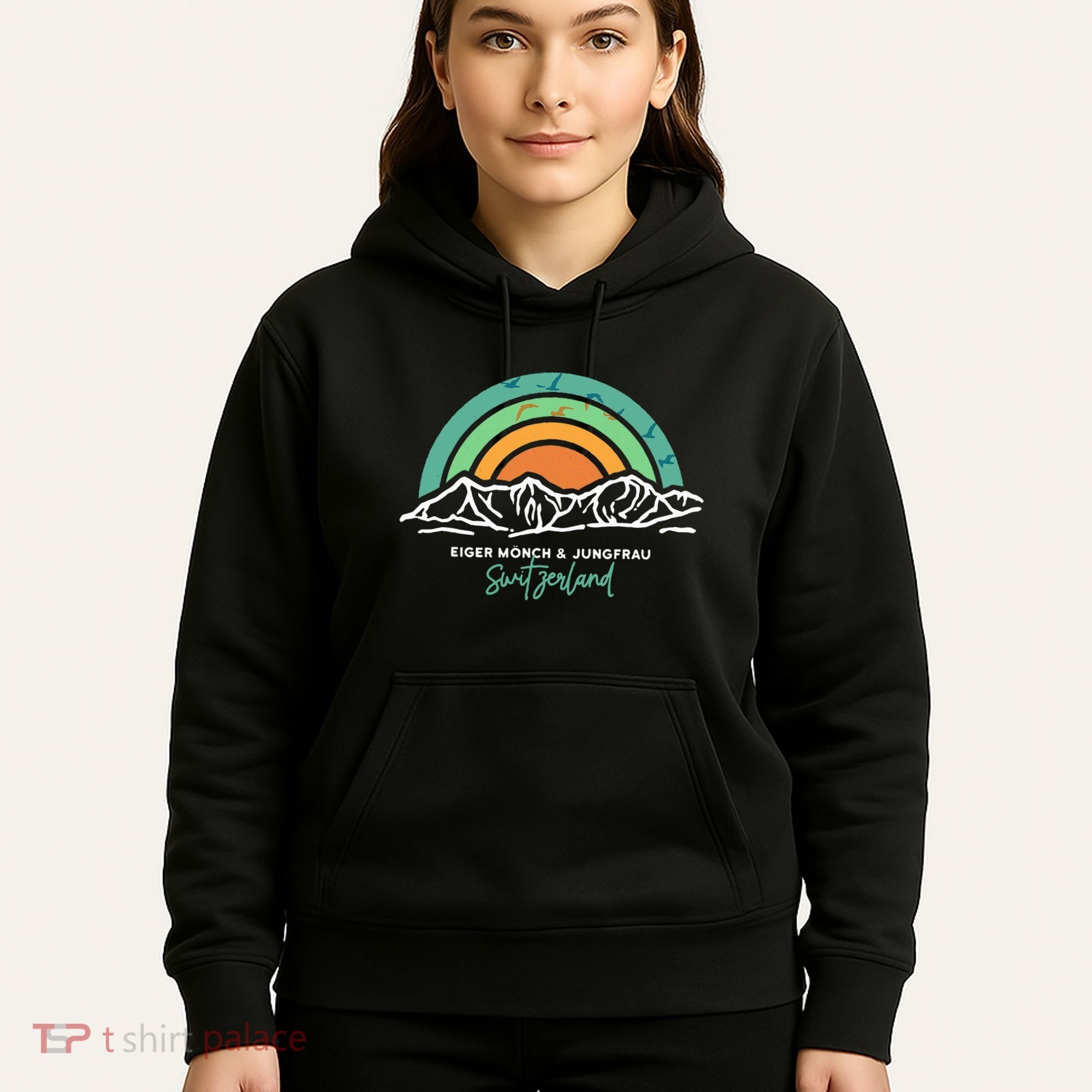 Eiger MöNch Jungfrau Eiger Monk Virgin Mountain Switzerland Hoodie