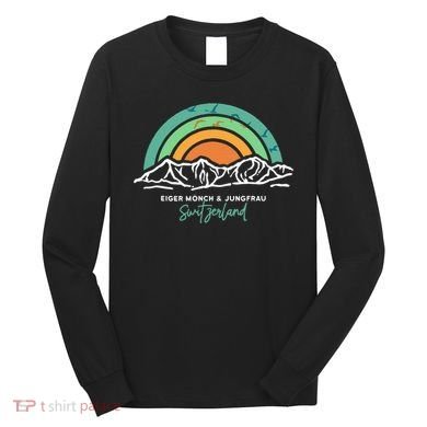 Eiger MöNch Jungfrau Eiger Monk Virgin Mountain Switzerland Long Sleeve Shirt