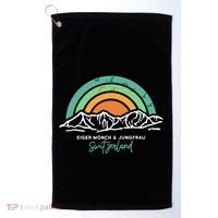Eiger MöNch Jungfrau Eiger Monk Virgin Mountain Switzerland Golf Towel thumb 0