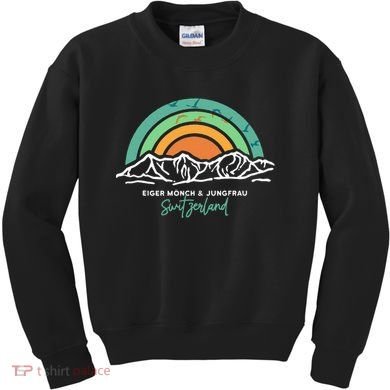 Eiger MöNch Jungfrau Eiger Monk Virgin Mountain Switzerland Kids Sweatshirt