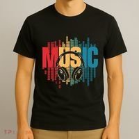 Electronic Music Lover Dj Retro Headphones T-Shirt thumb 3