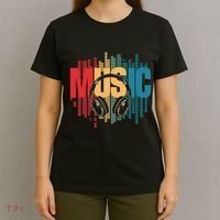 Electronic Music Lover Dj Retro Headphones T-Shirt thumb 4