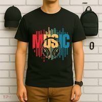 Electronic Music Lover Dj Retro Headphones T-Shirt thumb 6
