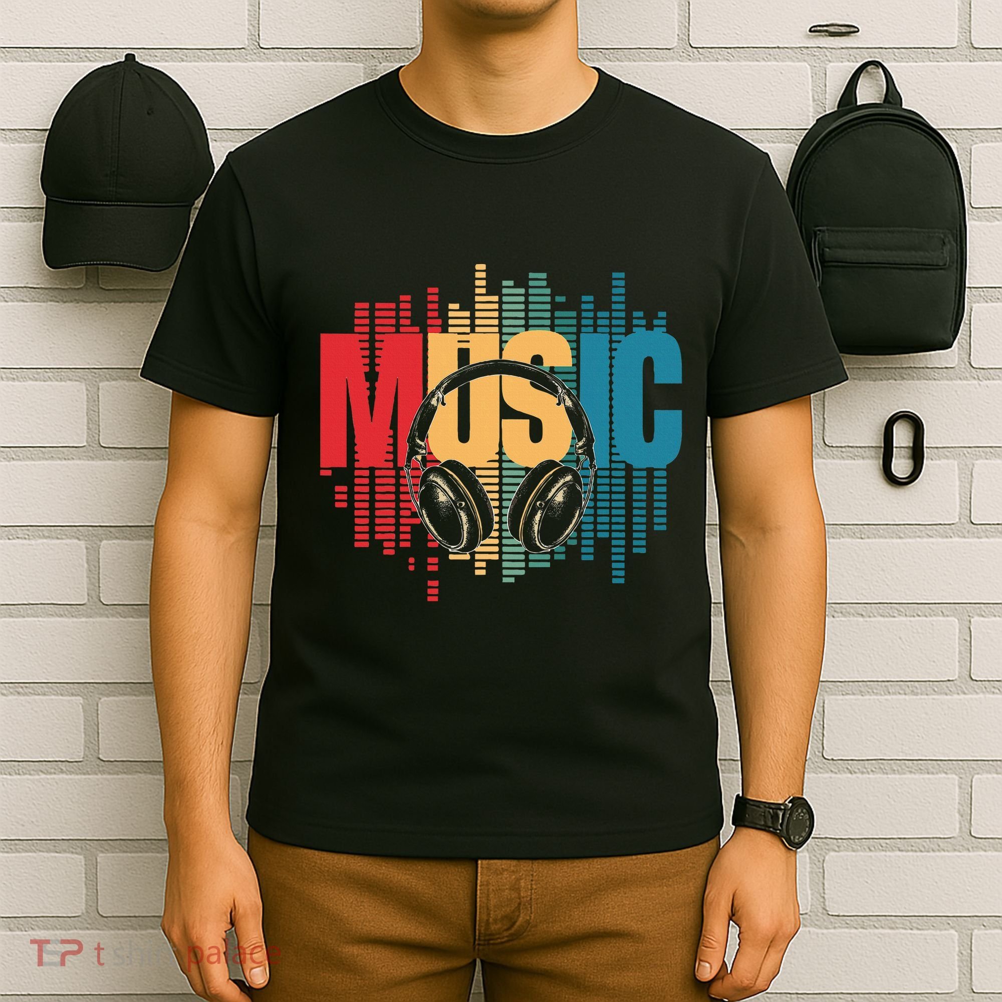 Electronic Music Lover Dj Retro Headphones T-Shirt