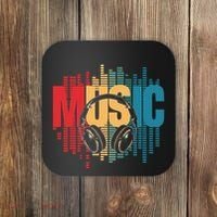 Electronic Music Lover Dj Retro Headphones Coaster thumb 0